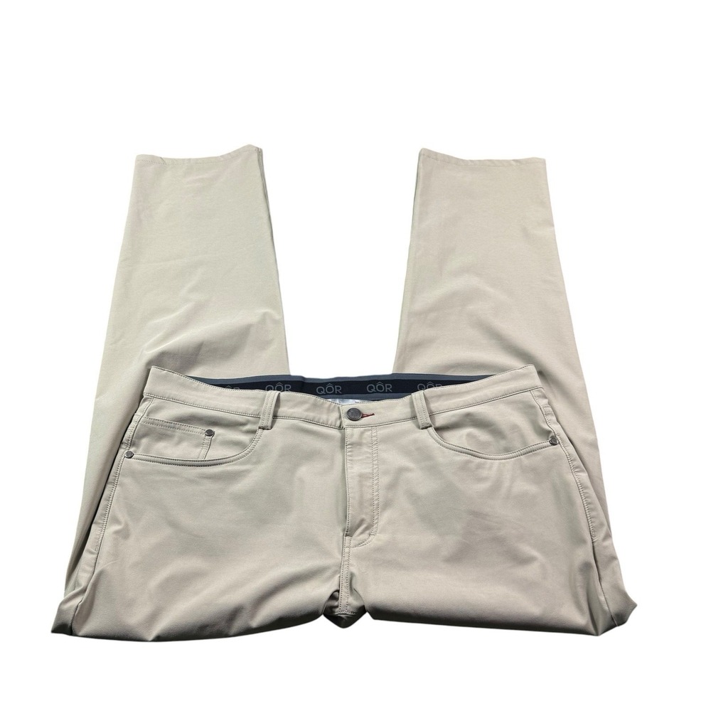 QOR Tan Cycling Reflective Performance Chino Pant Size 38x32